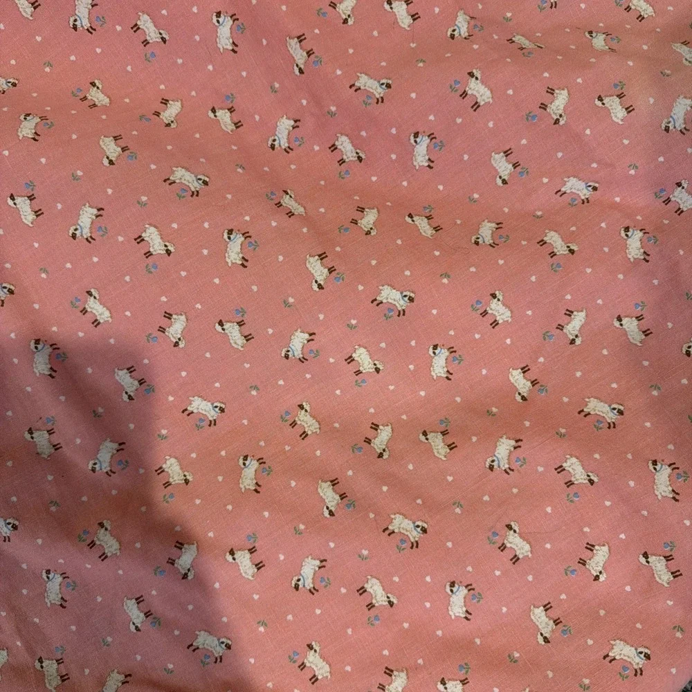 Vintage Handmade Embroidered‎ Baby Quilt